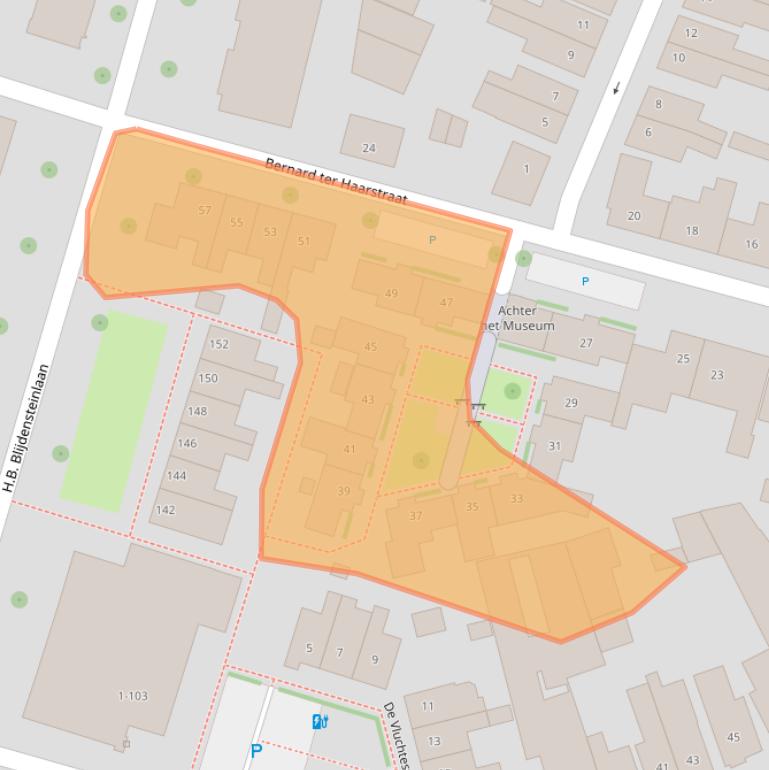 Kaart van postcodegebied 7523AX.