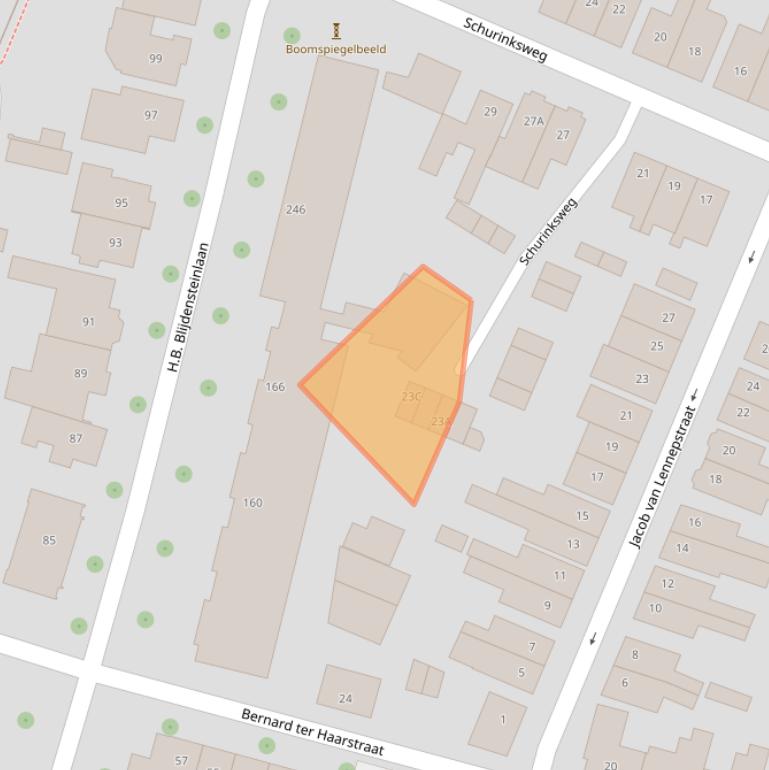 Kaart van postcodegebied 7523BB.