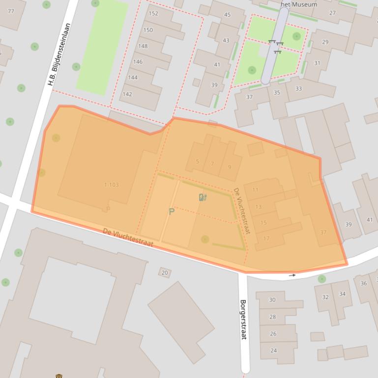 Kaart van postcodegebied 7523BE.