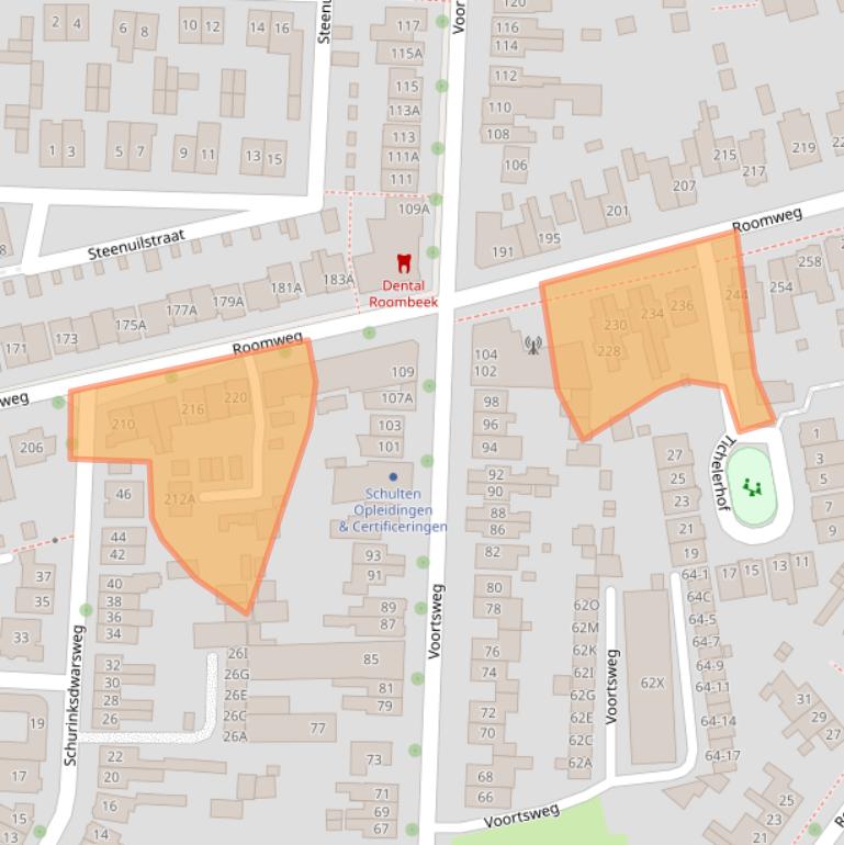 Kaart van postcodegebied 7523BV.