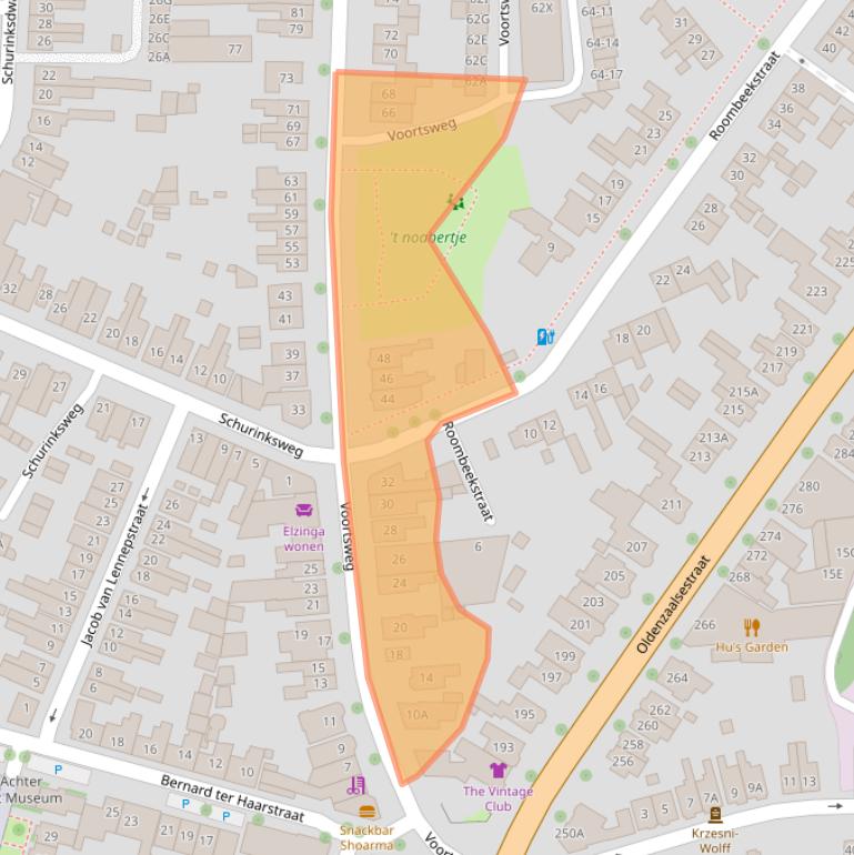 Kaart van postcodegebied 7523CH.