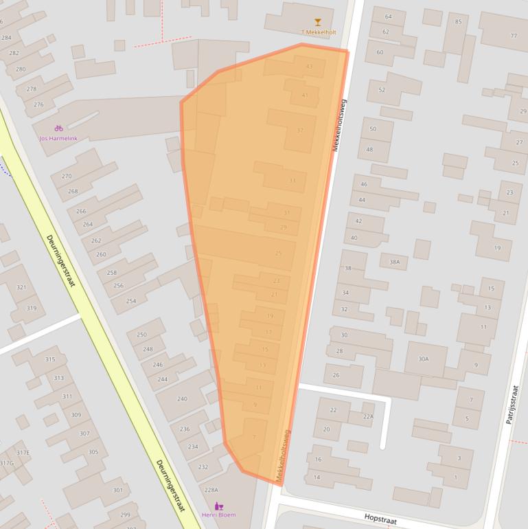 Kaart van postcodegebied 7523DB.