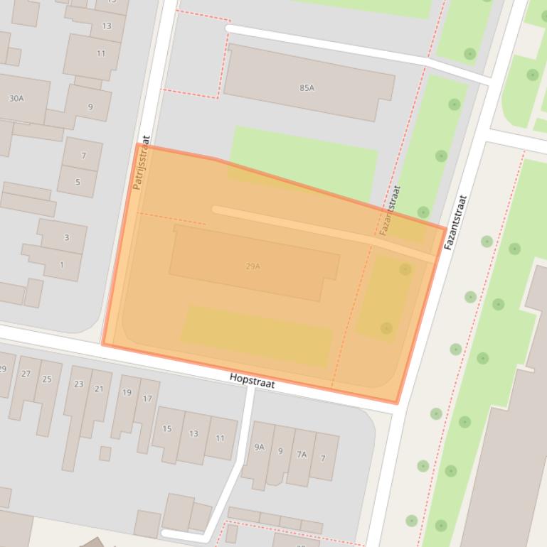 Kaart van postcodegebied 7523DL.