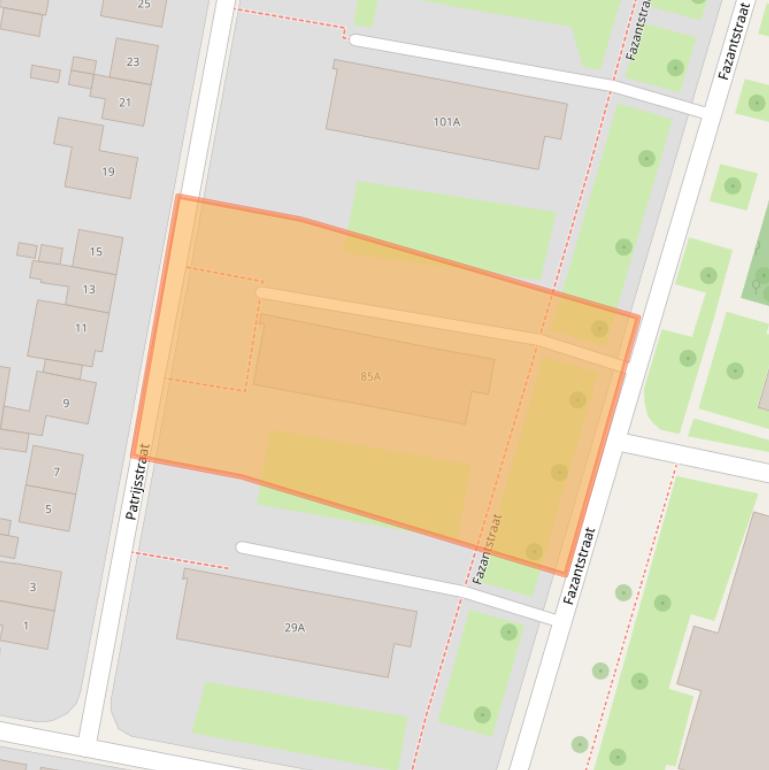 Kaart van postcodegebied 7523DM.