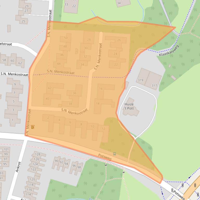 Kaart van postcodegebied 7523DX.