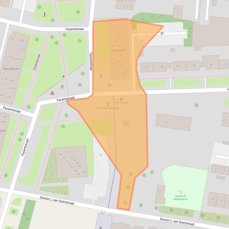 Kaart van postcodegebied 7523EA.