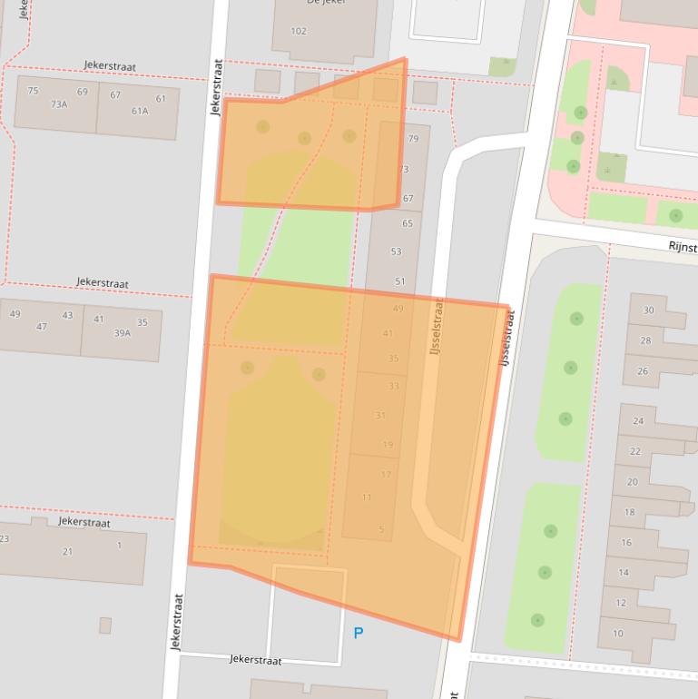 Kaart van postcodegebied 7523GA.