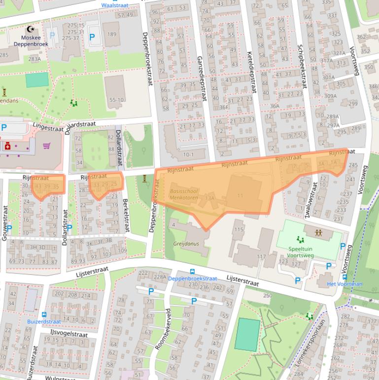 Kaart van postcodegebied 7523GD.