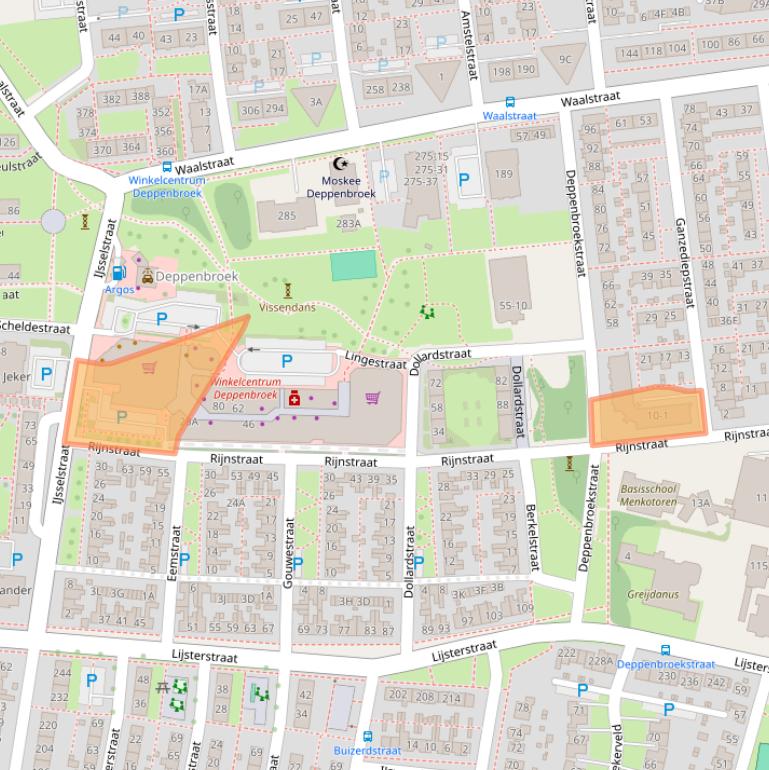 Kaart van postcodegebied 7523GG.