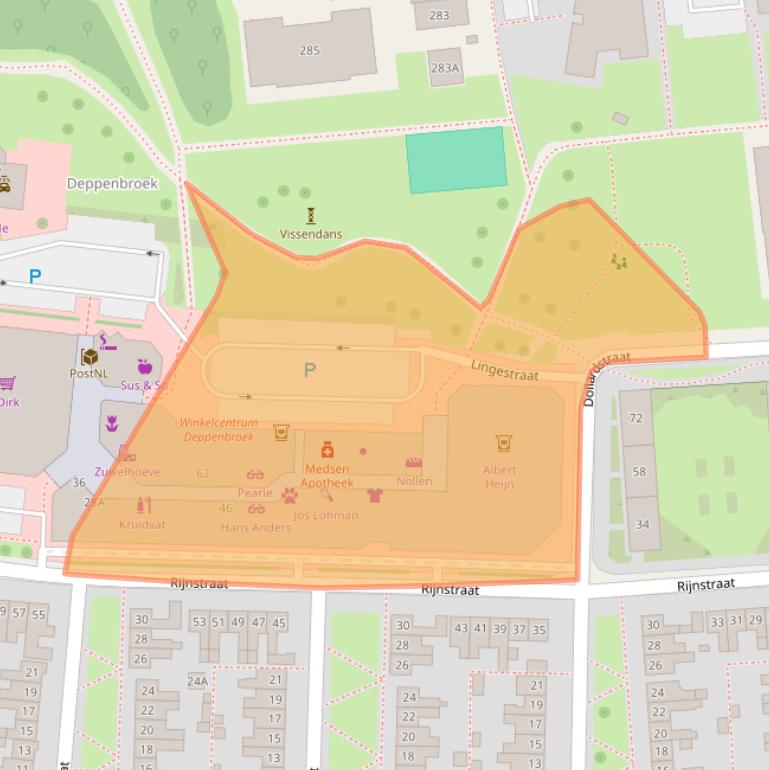 Kaart van postcodegebied 7523GH.