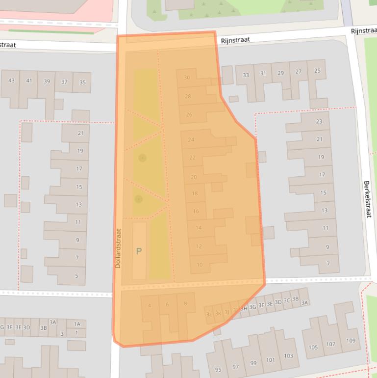 Kaart van postcodegebied 7523GP.