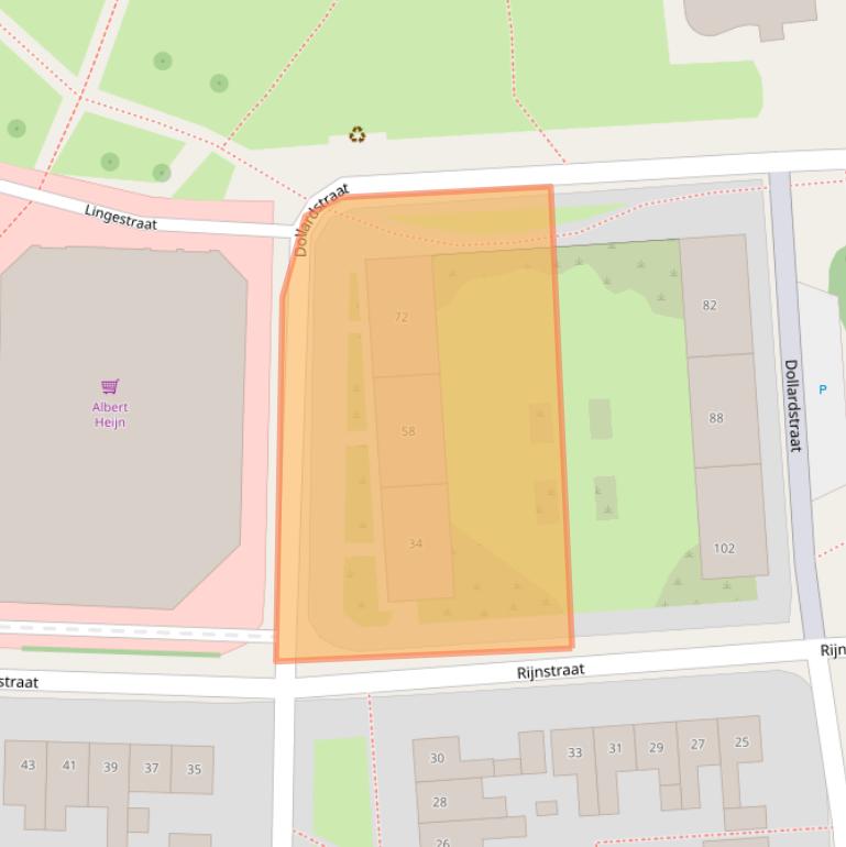 Kaart van postcodegebied 7523GR.