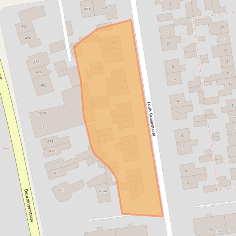 Kaart van postcodegebied 7523GV.