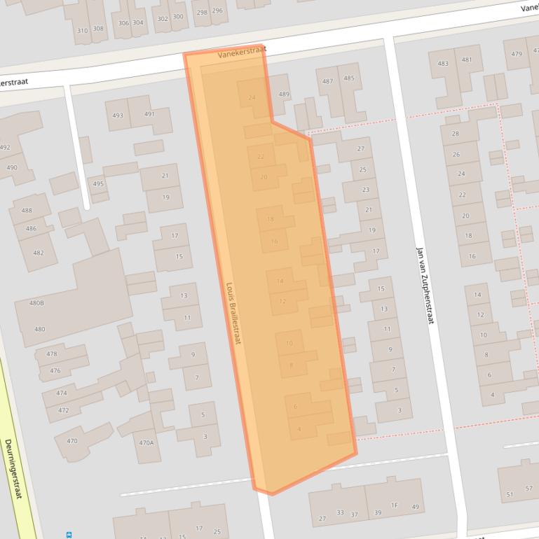 Kaart van postcodegebied 7523GW.