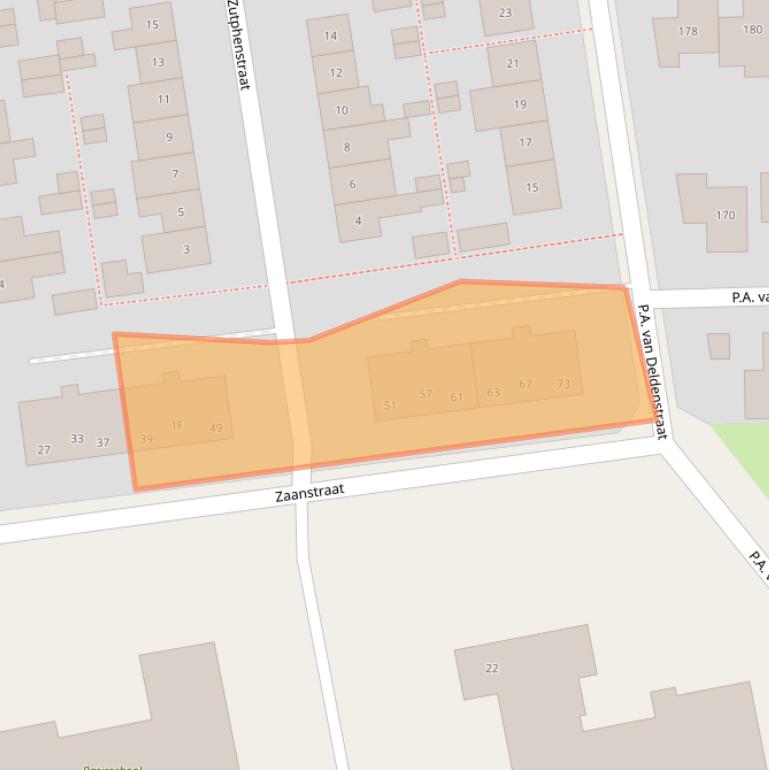 Kaart van postcodegebied 7523HB.