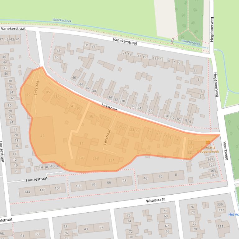 Kaart van postcodegebied 7523HV.