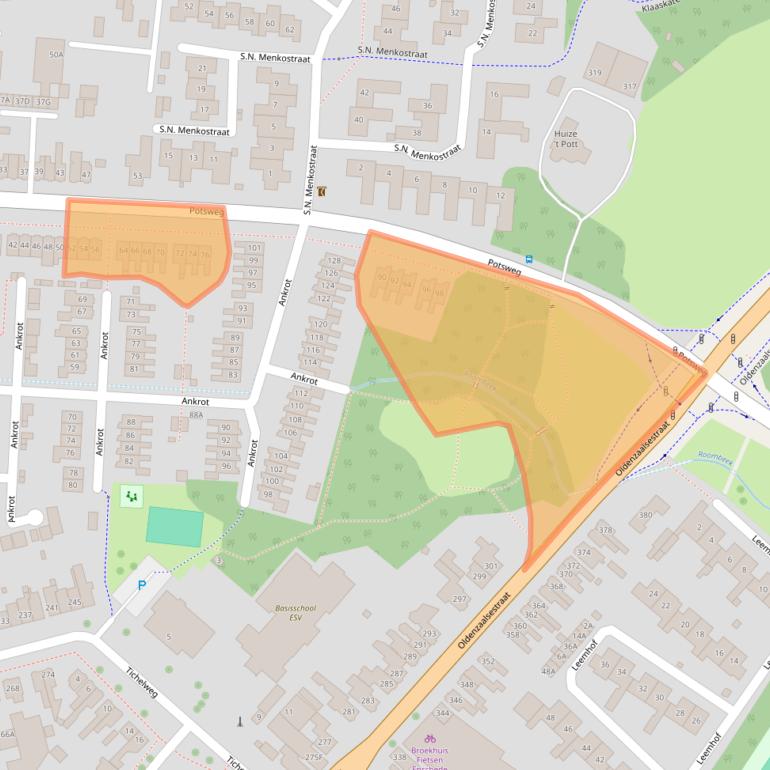 Kaart van postcodegebied 7523LB.