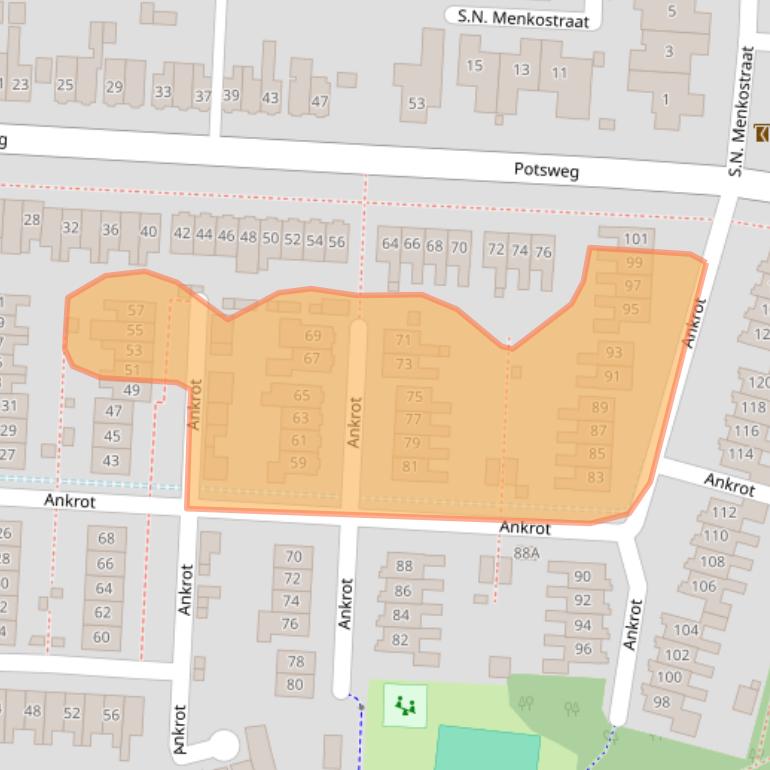 Kaart van postcodegebied 7523LJ.