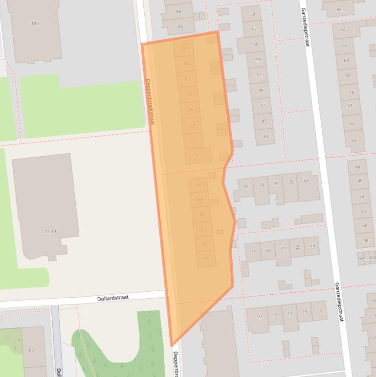 Kaart van postcodegebied 7523PC.