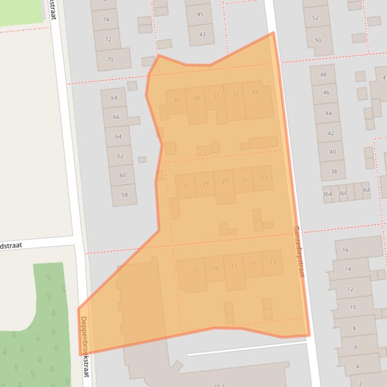 Kaart van postcodegebied 7523PE.