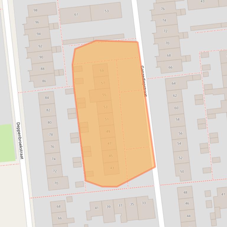 Kaart van postcodegebied 7523PG.