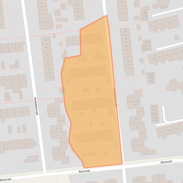 Kaart van postcodegebied 7523PP.