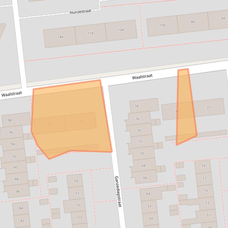 Kaart van postcodegebied 7523RB.