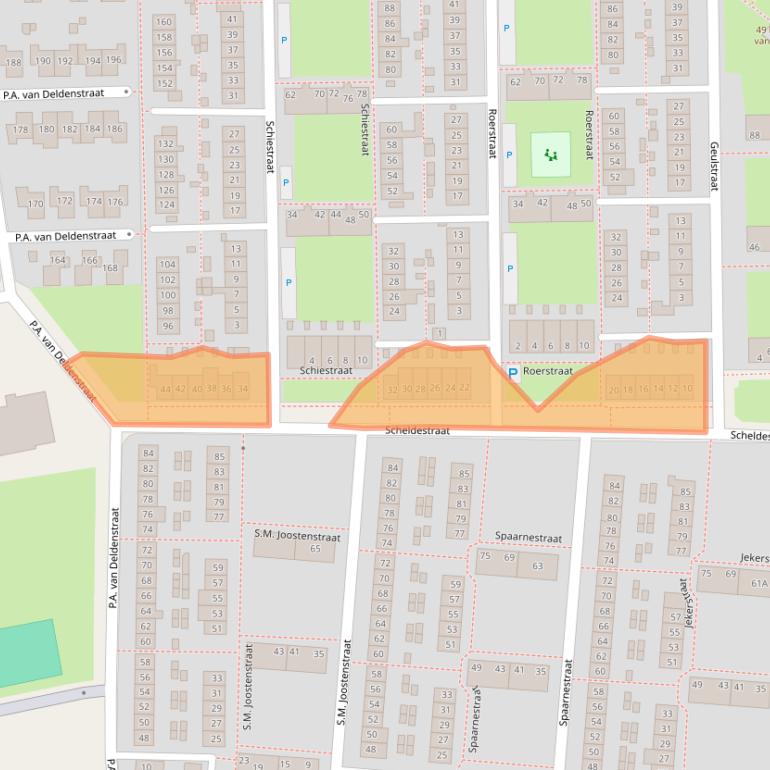 Kaart van postcodegebied 7523TA.