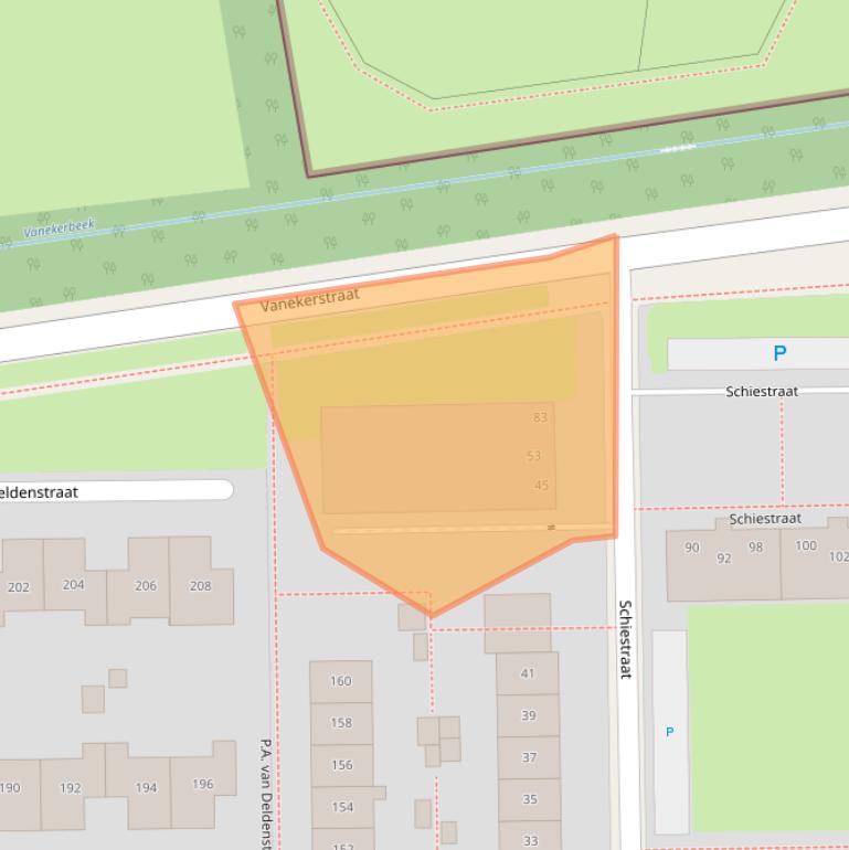 Kaart van postcodegebied 7523TE.