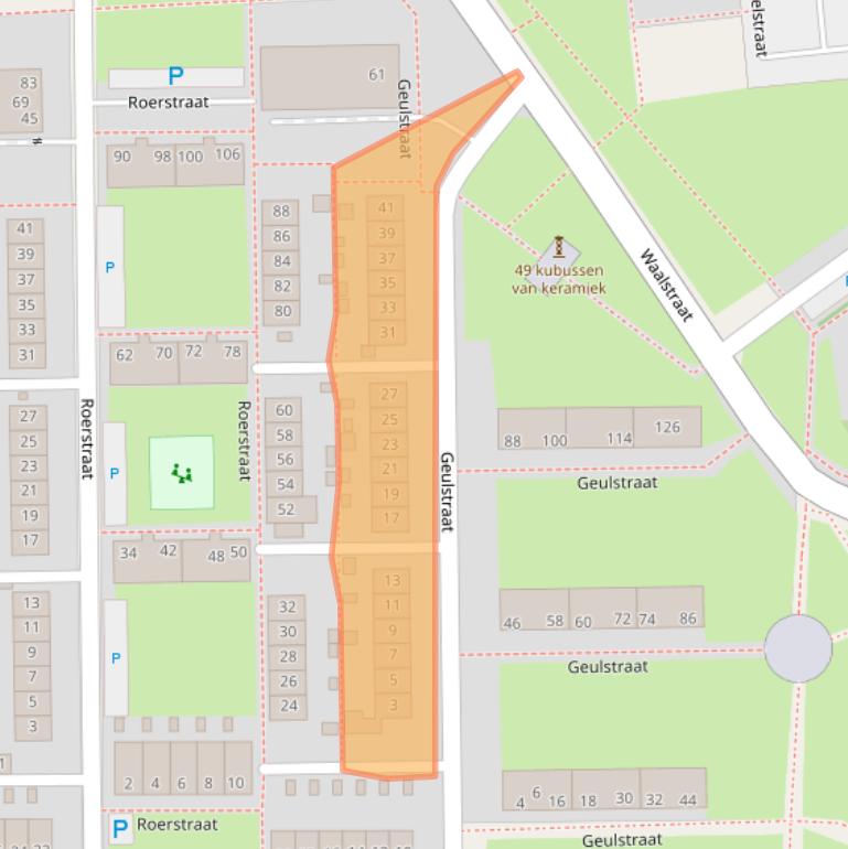 Kaart van postcodegebied 7523TR.