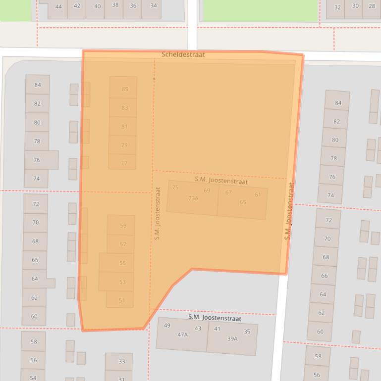 Kaart van postcodegebied 7523VE.