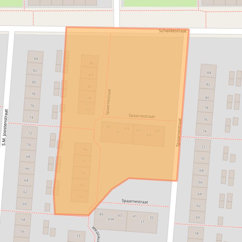 Kaart van postcodegebied 7523VK.