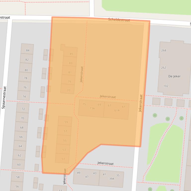 Kaart van postcodegebied 7523VP.