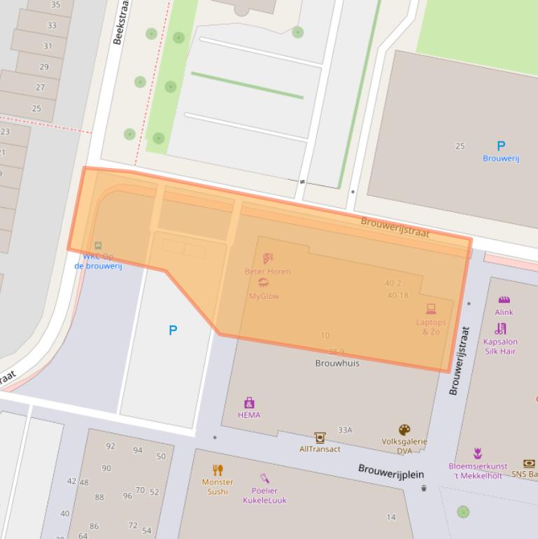 Kaart van postcodegebied 7523XD.