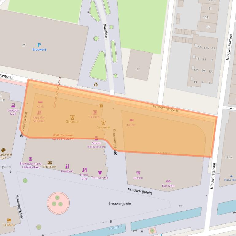 Kaart van postcodegebied 7523XE.