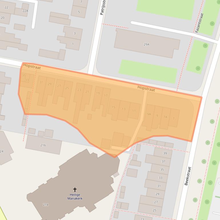 Kaart van postcodegebied 7523XH.