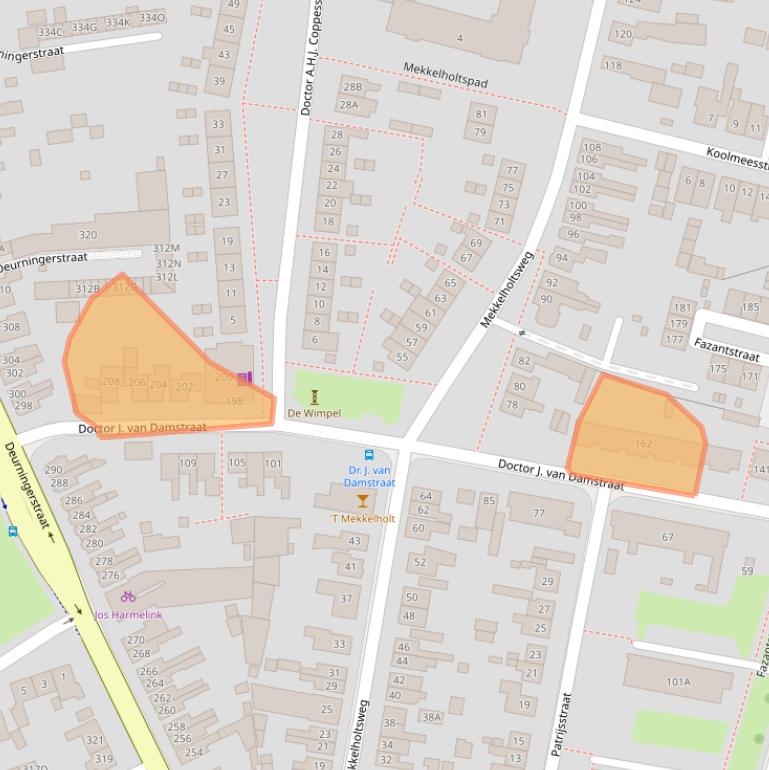 Kaart van postcodegebied 7523XT.