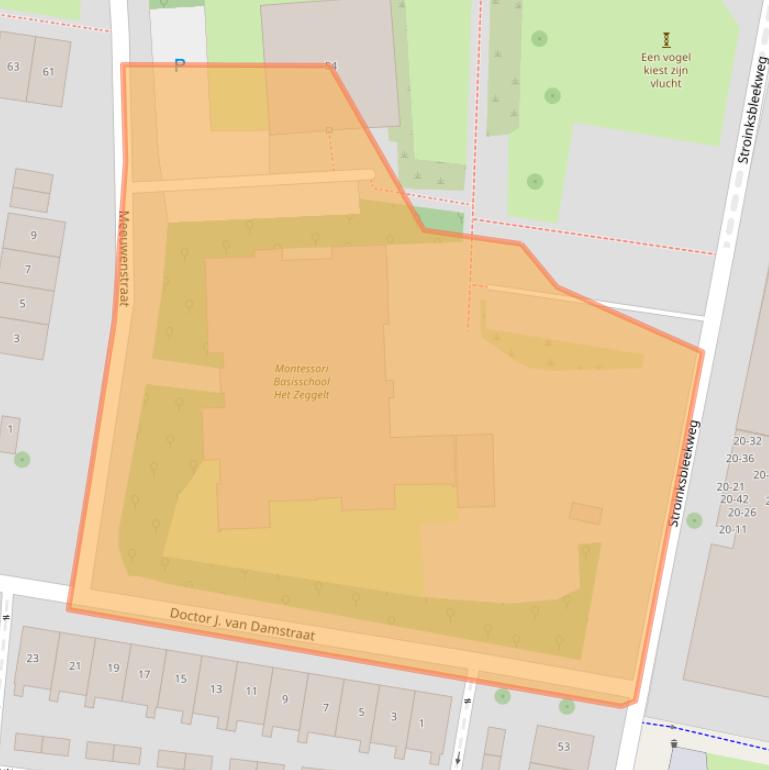 Kaart van postcodegebied 7523XV.