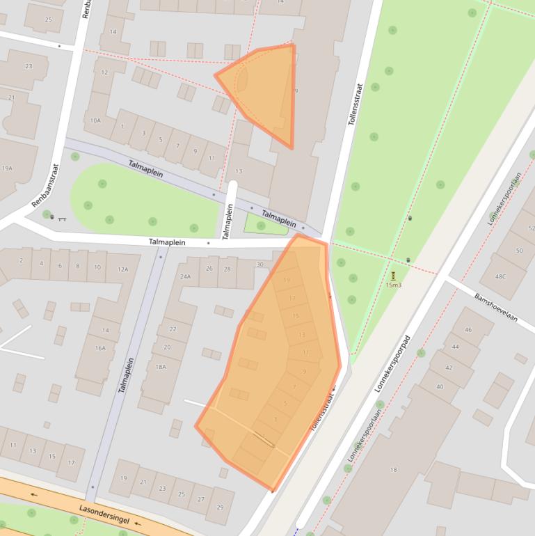 Kaart van postcodegebied 7523ZC.