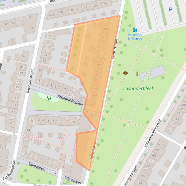 Kaart van postcodegebied 7523ZD.