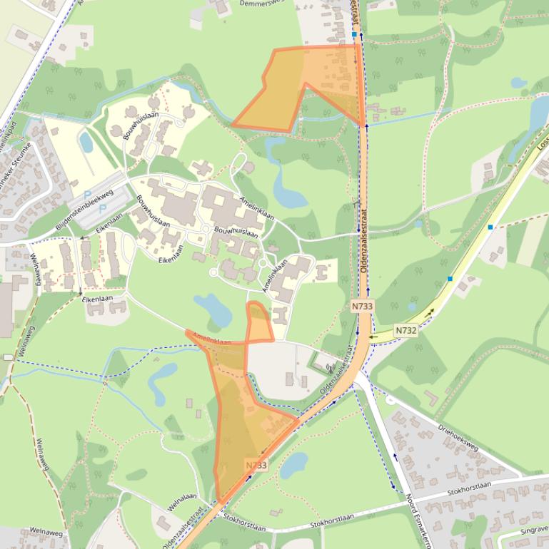 Kaart van postcodegebied 7524AA.