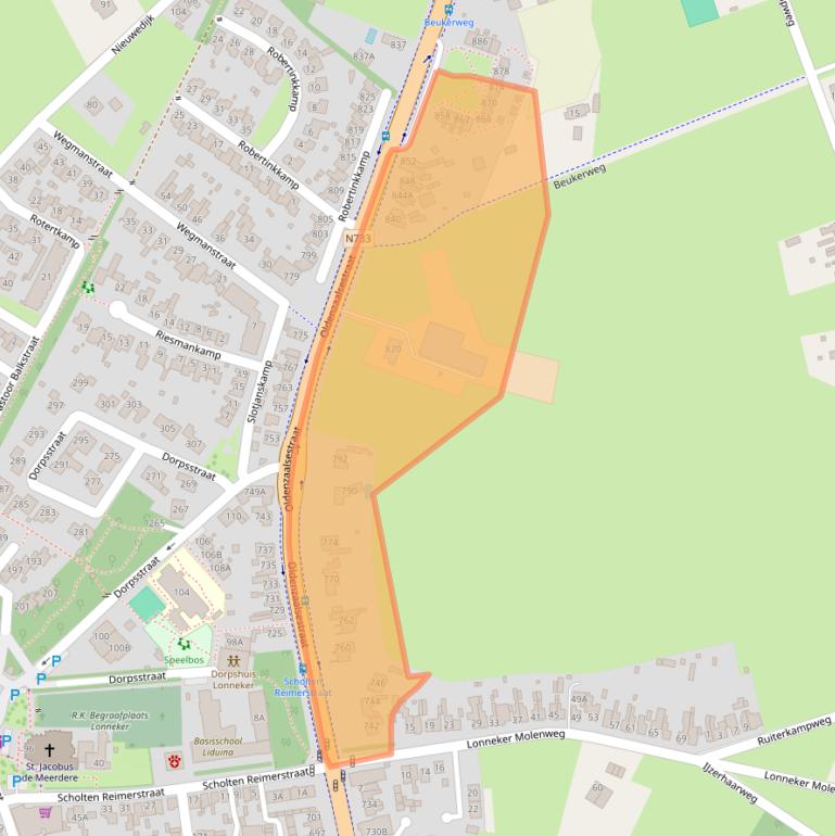 Kaart van postcodegebied 7524AH.