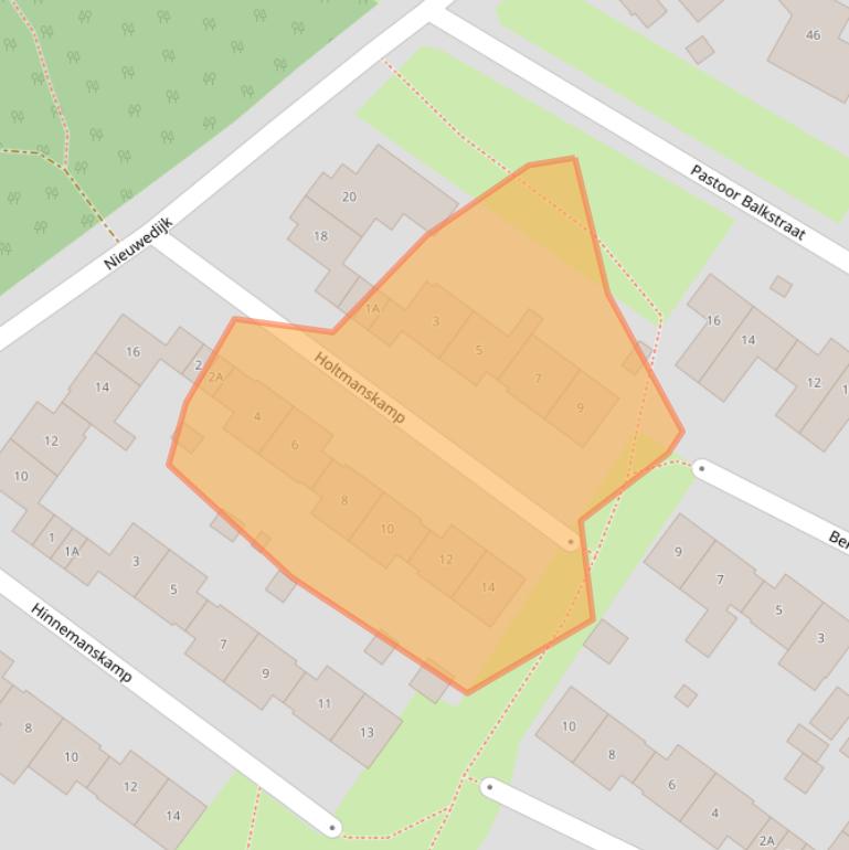 Kaart van postcodegebied 7524AW.