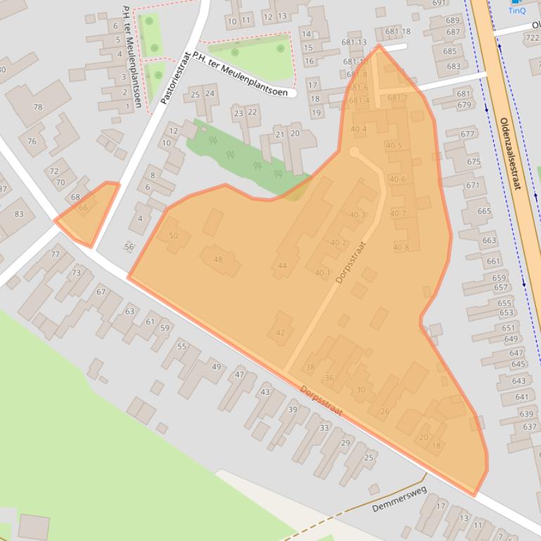 Kaart van postcodegebied 7524CJ.