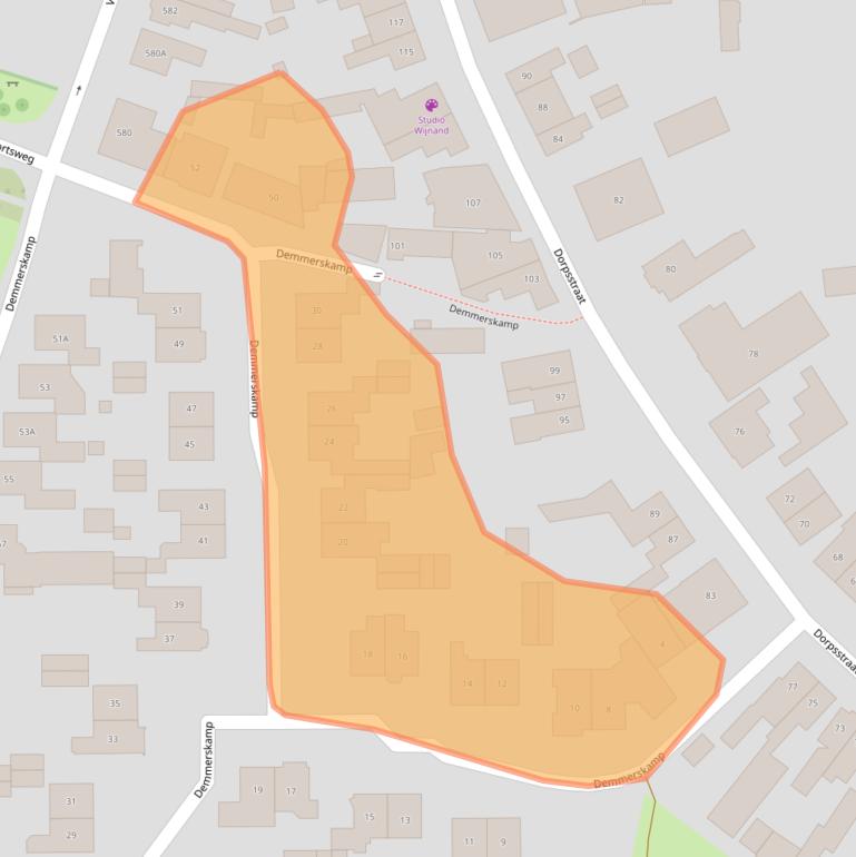 Kaart van postcodegebied 7524CN.