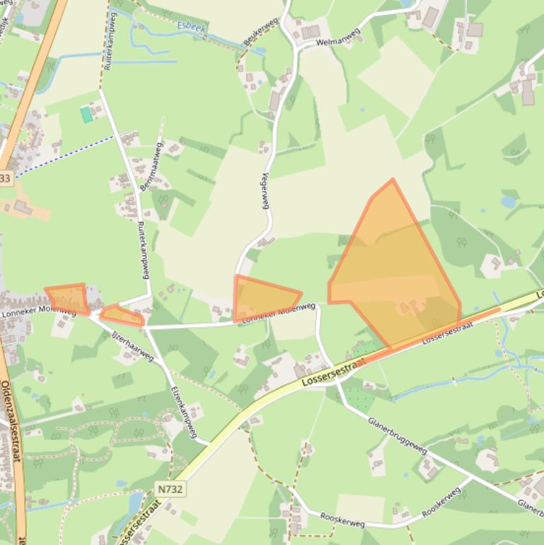 Kaart van postcodegebied 7525PB.