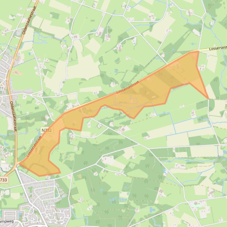 Kaart van postcodegebied 7525PG.