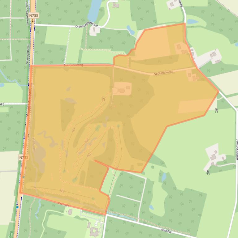 Kaart van postcodegebied 7525PS.