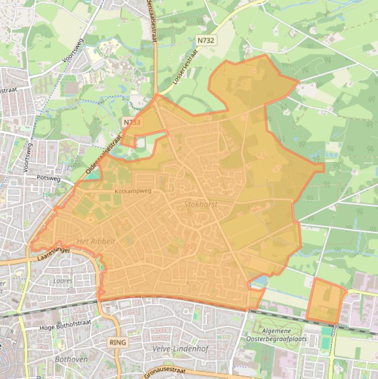Kaart van postcodegebied 7531.