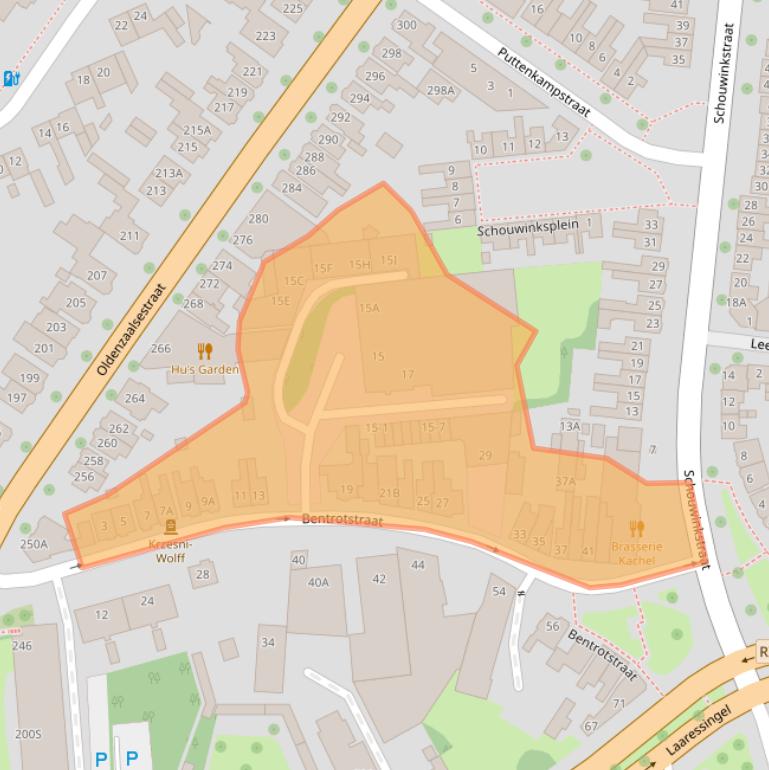 Kaart van postcodegebied 7531AA.
